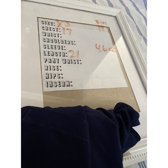 Bar III Navy Open Triangle Sheer Top XS - Picture 4 of 5